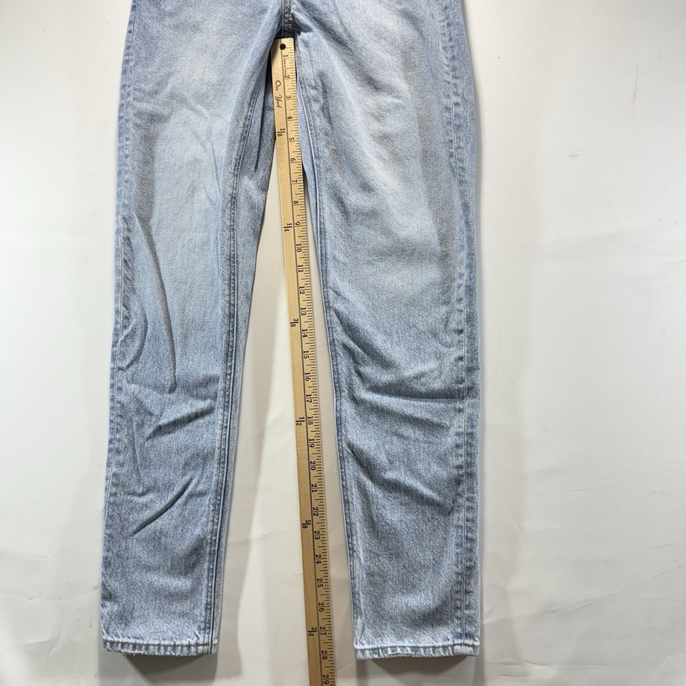 American Eagle Mom Jeans Stretch Light Wash Tapered Women's Size 0 - Picture 9 of 15